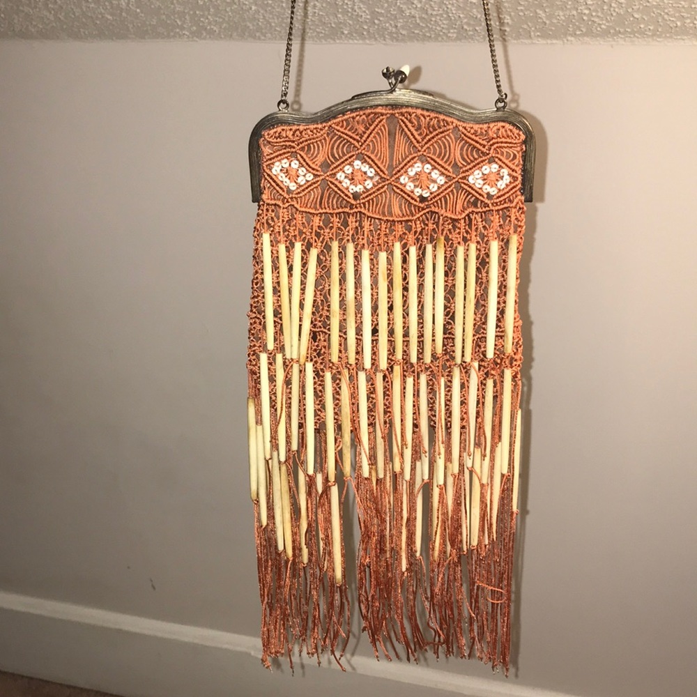 Jamin Puech beaded fringe macrame clutch